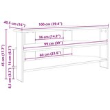  KutuskiTVormar Betonski sivi 102x40,5x45cm Konstruirano drvo | shoptok.hr