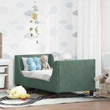  Okvir kreveta za malu djecu s naslonom Morska zelena | shoptok.hr