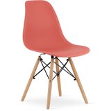 Brandless Stol OSAKA cinabarit / naravne noge x 2, (22030929) | Shoptok.si