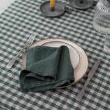 Linen Tales Laneni stolnjak 140x250 cm Forest Green Gingham – | shoptok.hr
