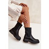 Boto Women Chelsea Boots On Platform And Flat Heel Slip On Black Ravessa | shoptok.hr