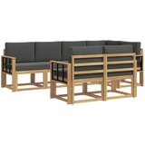 vidaXL Zunanja garnitura za sedenje 7 pcs Bela in antracit Poliester, (5000281601) | Shoptok.si