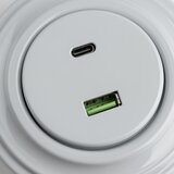  Kliklap - Retro USB utičnica A+C sa okvirom siva | Eponuda.com