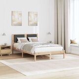 vidaXL Krevetni okvir s tapiciranim uzglavljem Tamno siva 120 x 200 cm | shoptok.hr