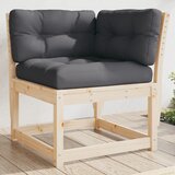 vidaXL Kutna vrtna sofa s jastucima 73x73x78 cm od masivne borovine Cijene