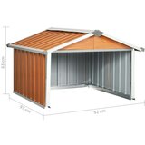vidaXL vrtno spremište za robotsku kosilicu 92x97x63 cm čelično smeđe | shoptok.hr