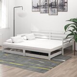  Dnevni ležaj na izvlačenje 2 x (90 x 200) cm bijeli od borovine Cijene