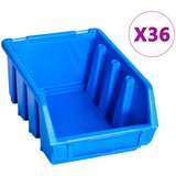  96-dijelni set kutija za pohranu sa zidnim pločama plavi | shoptok.hr