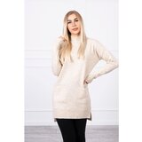 Kesi Sweater with stand-up collar beige Cene
