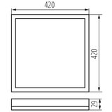 Kanlux 31535 - LED plafonsko svetlo AZPO LED/22W/230V 42x42 cm IP54 crno | Eponuda.com