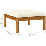  Tabure s krem bijelim jastukom od masivnog bagremovog drva | shoptok.hr