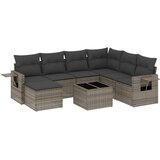 vidaXL 8-dijelni set vrtnih sofa od poliratana s jastucima sivi | shoptok.hr