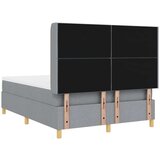 vidaXL Boxspring - Krevet s oprugama s madracem Svjetlosiva 140 x 190 cm tkanina | shoptok.hr