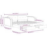  Dnevni krevet na razvlačenje smeđesivi 80 x 200 cm od tkanine | shoptok.hr