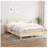  S oprugama i madracem krem 120 x 200 cm od tkanine | shoptok.hr