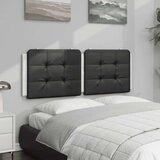 vidaXL Jastuk za uzglavlje crno-bijeli 140 cm od umjetne kože | shoptok.hr