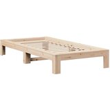 vidaXL Posteljni okvir brez vzmetnice 90x200 cm trdna borovina | Shoptok.si