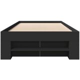 Okvir za krevet crni 75 x 190 cm od konstruiranog drva | shoptok.hr