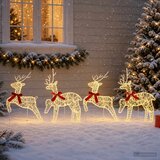  Božićni irvas 4 kom. 80 LED lampica Topla bijela | shoptok.hr