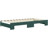  Dnevni krevet na razvlačenje tamnozeleni 100x200 cm baršunasti | shoptok.hr
