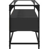 TV ormarić sa staklenom površinom crni 98 x 35 x 51 cm drveni | shoptok.hr