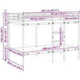 vidaXL Dvoposteljna postelja brez vzmetnice Bela 100x200 cm jeklo | Shoptok.si