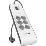 Belkin Surge Prot.Strip 6 outlet 2xUSB-A, 2m Cable BSV604vf2M-V2 Cijene