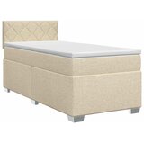  Boxspring krevet s madracem Krem 80 x 200 cm Tkanina - Krem 80 x 200 cm Dizajn s rombovima | shoptok.hr