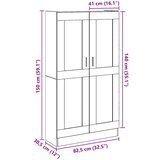 vidaXL Visoka omara starinski les 82,5x30,5x185 cm inženirski les | Shoptok.si
