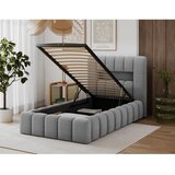 ELTAP Sivi tapecirani krevet s prostorom za odlaganje s podnicom 90x200 cm Lamica – | shoptok.hr