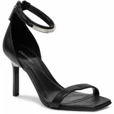 Calvin Klein Sandali Heel Sandal 90 Metal Bar Lth HW0HW01946 Ck Black BEH