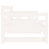  Dnevni ležaj na izvlačenje bijeli 2x(90x200)cm masivna borovina | shoptok.hr