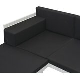  4-Dijelna vrtna garnitura s jastucima aluminijska crna | shoptok.hr