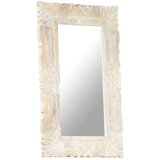vidaXL Ogledalo bijelo 80 x 50 cm od masivnog drva manga | shoptok.hr