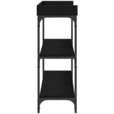  Konzolni stol s policom s pohranom Crni hrast 100 x 30 x 80 cm | Eponuda.ba