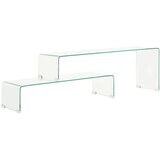 vidaXL Komplet klubskih mizic 2 kosa 90x30x20 / 110x30x40 cm steklo Cene