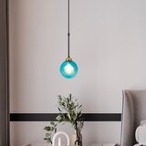 Squid Lighting Plava viseća svjetiljka sa staklenim sjenilom ø 12 cm Twister – | shoptok.hr