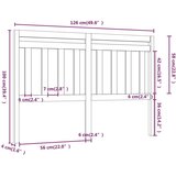  Uzglavlje za krevet 126 x 4 x 100 cm od masivne borovine | shoptok.hr