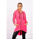 Kesi Sweatshirt with back zip pink neon Cene