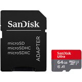 San Disk Ultra microSDXC 64GB + SD Adapter 140MBs A1 Class 10 UHS-I ( SDSQUAB-064G-GN6MA ) | Eponuda.com