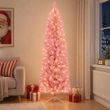  Umjetno vitko božićno drvce 150 LED lampica Topla bijela | shoptok.hr