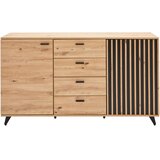 MID.YOU KOMODA, črna, barve hrasta | Shoptok.si
