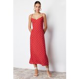 Trendyol Red A-Cut Back Tie Detailed Midi Woven Dress Cijene