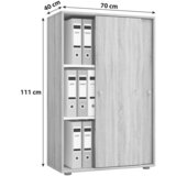 MID.YOU pisarniška omara lona xl, hrast | Shoptok.si