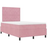 Box Spring Krevet s Madracem Ružičasti 120x200 cm Baršun | shoptok.hr