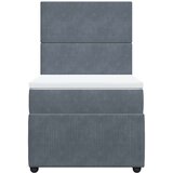 Box spring krevet s madracem tamnosivi 80 x 200 cm baršunasti | shoptok.hr