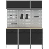  Set radnih ormarića s ladicama s pohranom 8 kom. Crna | shoptok.hr