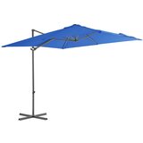 vidaXL Vrtni senčnik z jeklenim drogom sinje moder 250x250 cm Cene