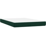 Box Spring krevet s madracem tamno zeleni 160x220 cm baršun | shoptok.hr