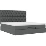 Otomanski krevet s madracem i LED tamnosivi 160x200cm tkanine | shoptok.hr